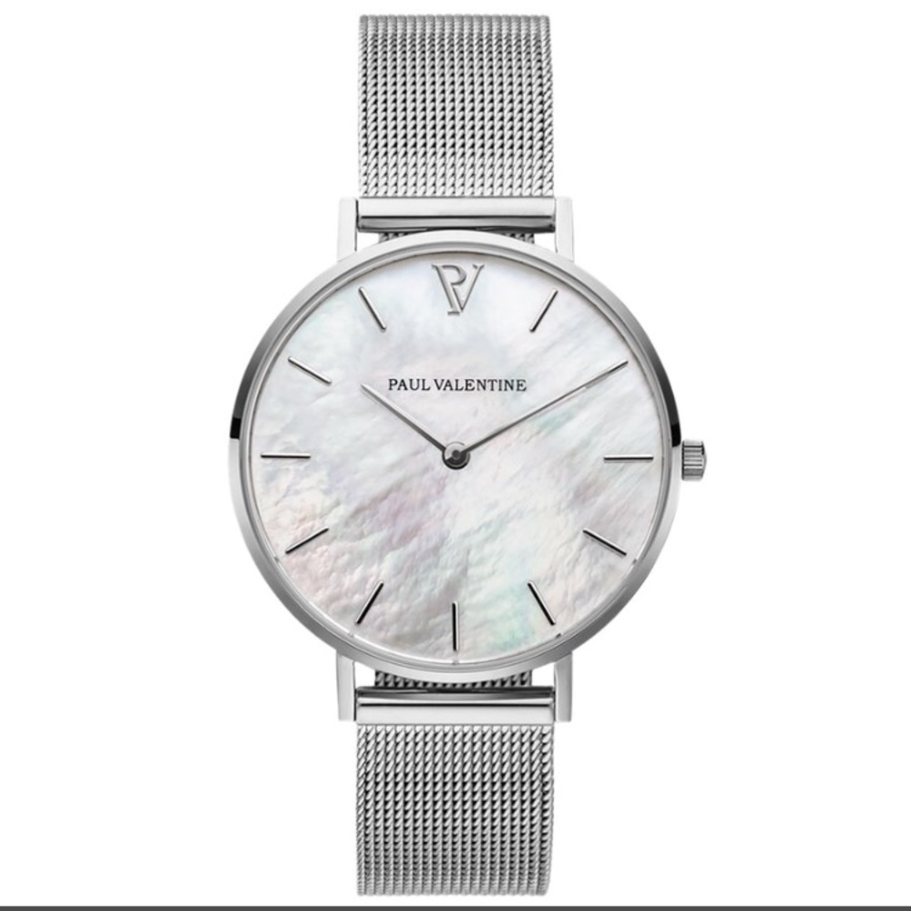 BRAND NEW Paul Valentine Silver Seashell Watch